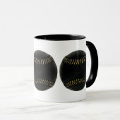 Baseballschwarz Tasse (VorderseiteRechts)
