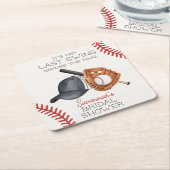 Baseballschwung vor dem Ring-Brautparty Rechteckiger Pappuntersetzer (angewinkelt)