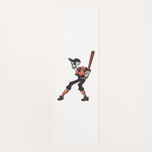 Baseballskelettdesign für Baseballspieler Yogamatte (Vorderseite)