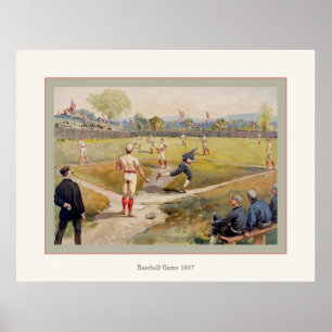 Baseballspiel 1887 poster