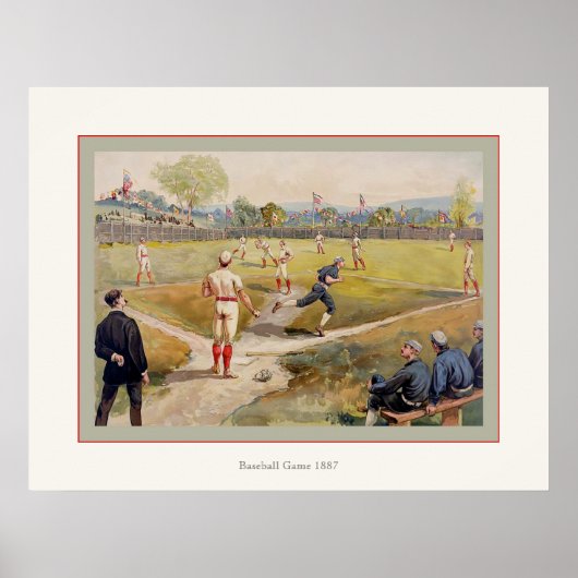 Baseballspiel 1887 poster (Vorne)