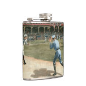Baseballspiel der Nationalliga 1886 Flachmann (Rechts)