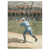 Baseballspiel der Nationalliga 1886 Klemmbrett (Rückseite)