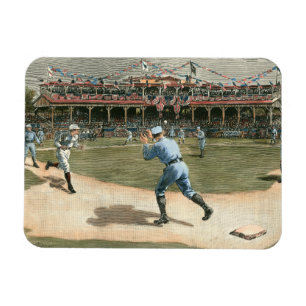 Baseballspiel der Nationalliga 1886 Magnet