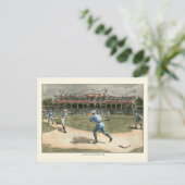 Baseballspiel der Nationalliga 1886 Postkarte (Stehend Vorderseite)