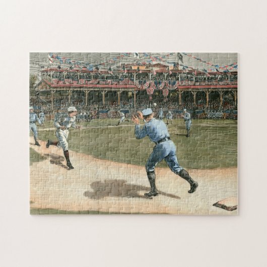 Baseballspiel der Nationalliga 1886 Puzzle (Horizontal)
