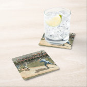 Baseballspiel der Nationalliga 1886 Rechteckiger Pappuntersetzer (Vor Ort)