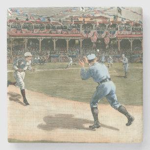 Baseballspiel der Nationalliga 1886 Steinuntersetzer