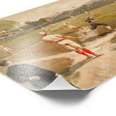 Baseballspiel der Vintagen 1800er Fotodruck (Ecke)