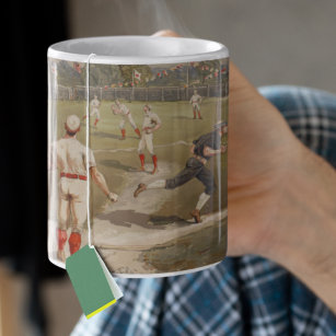 Baseballspiel der Vintagen 1800er Kaffeetasse