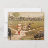 Baseballspiel der Vintagen 1800er Karte (Vorderseite)