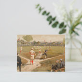 Baseballspiel der Vintagen 1800er Karte (Stehend Vorderseite)