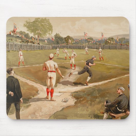 Baseballspiel der Vintagen 1800er Mousepad (Vorne)