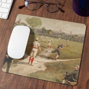 Baseballspiel der Vintagen 1800er Mousepad