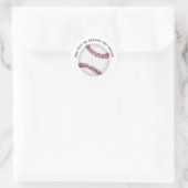 Baseballspielball Runder Aufkleber (Tasche)
