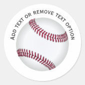 Baseballspielball Runder Aufkleber (Vorderseite)
