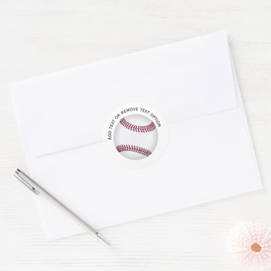 Baseballspielball Runder Aufkleber (Umschlag)