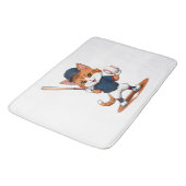 Baseballspieler Badematte (Schrägansicht)