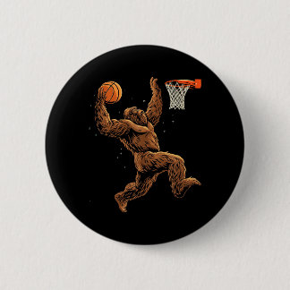 Baseballspieler Bigfoot Lustiger Sasquatch Bball Button
