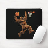 Baseballspieler Bigfoot Lustiger Sasquatch Bball Mousepad (Mit Mouse)