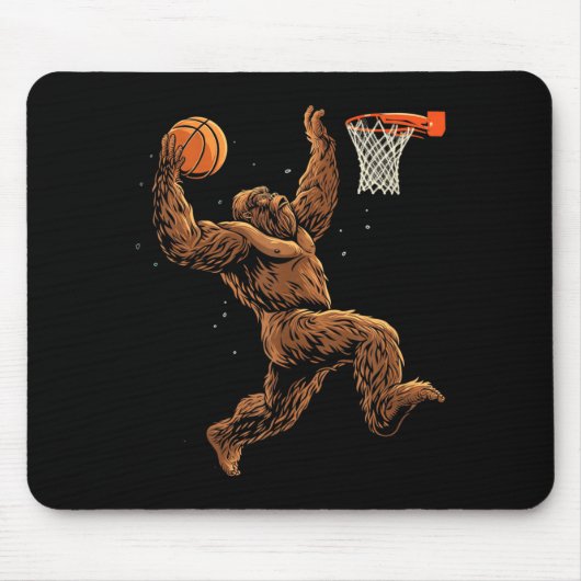 Baseballspieler Bigfoot Lustiger Sasquatch Bball Mousepad (Vorne)