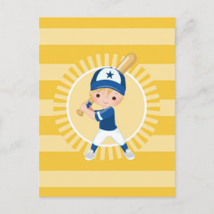 Baseballspieler - Blonder Junge Postkarte