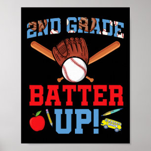 Baseballspieler der zweiten Klasse erster Schultag Poster