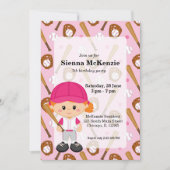 Baseballspieler Einladung (Vorderseite)