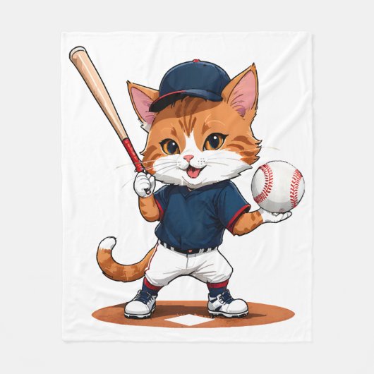 Baseballspieler Fleecedecke (Vorderseite)