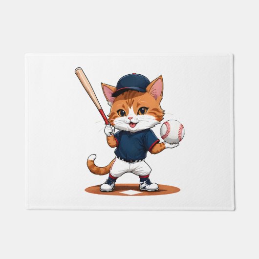 Baseballspieler Fußmatte (Vorderseite)
