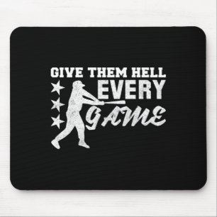 Baseballspieler geben jedem Design die Hölle Mousepad