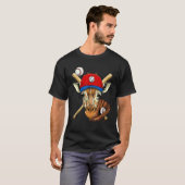 Baseballspieler Giraffe Pitcher Catcher Baseball C T-Shirt (Vorne ganz)