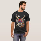 Baseballspieler Hirsch Pitcher Catcher Baseball Tr T-Shirt (Vorne ganz)