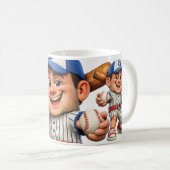 Baseballspieler Humor Kaffeetasse (VorderseiteRechts)