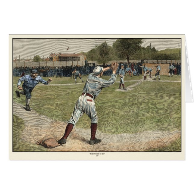 Baseballspieler in zweiter Base ausgeworfen (Vorderseite (Horizontal))