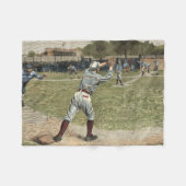 Baseballspieler in zweiter Base ausgeworfen Fleecedecke (Vorderseite (Horizontal))