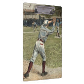 Baseballspieler in zweiter Base ausgeworfen Klemmbrett (Rechts)