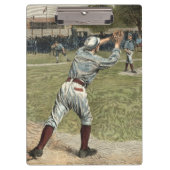 Baseballspieler in zweiter Base ausgeworfen Klemmbrett (Vorderseite)