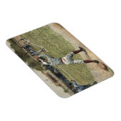 Baseballspieler in zweiter Base ausgeworfen Magnet (Rechte Seite)