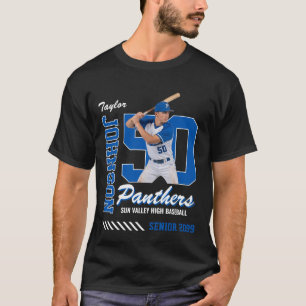 Baseballspieler-individualisiertes Foto-Trikot Num T-Shirt