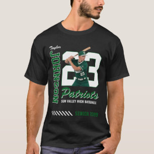 Baseballspieler-individualisiertes Foto-Trikot Num T-Shirt