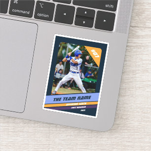 Baseballspieler individuelles Geschenk Dunkelblau  Aufkleber