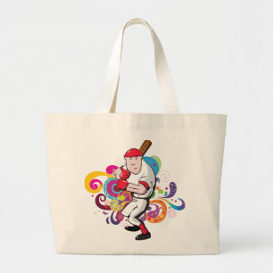 Baseballspieler Jumbo Stoffbeutel