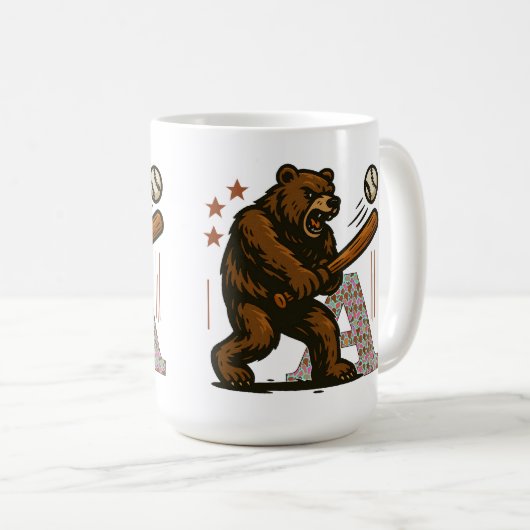 Baseballspieler Kaffeetasse (VorderseiteRechts)