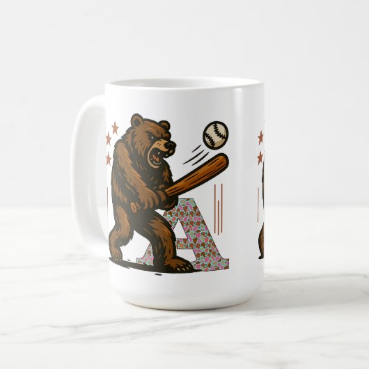 Baseballspieler Kaffeetasse (Vorderseite Links)