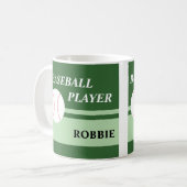 Baseballspieler Kaffeetasse (Vorderseite Links)