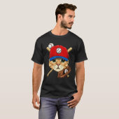 Baseballspieler Katze Batter Pitcher Catcher Baseb T-Shirt (Vorne ganz)