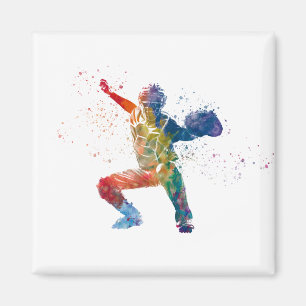 Baseballspieler Magnet