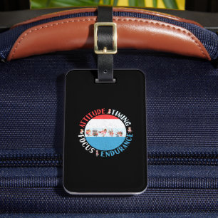 Baseballspieler-Mentalität - Rot Weiß Blau Gepäckanhänger