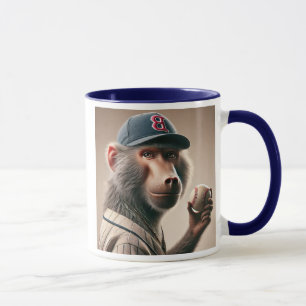 Baseballspieler mit Mütze. Tasse